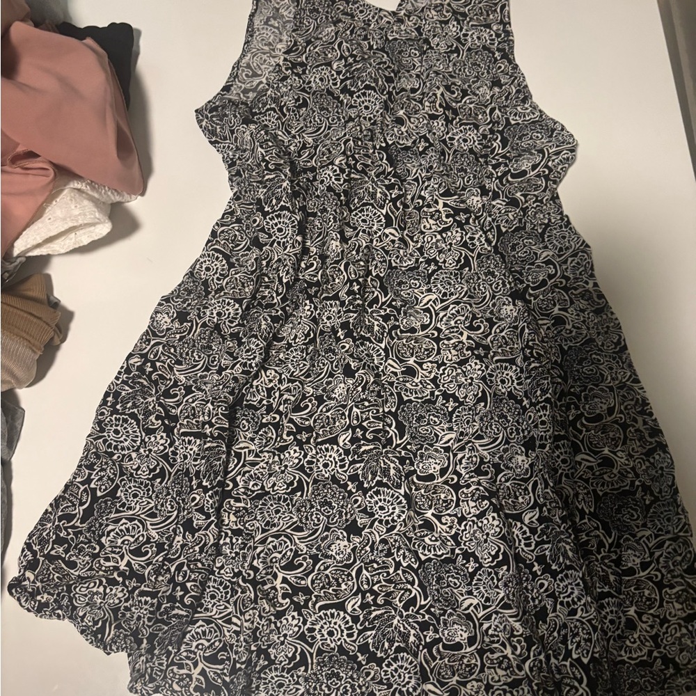 Small Black and White Floral Dress